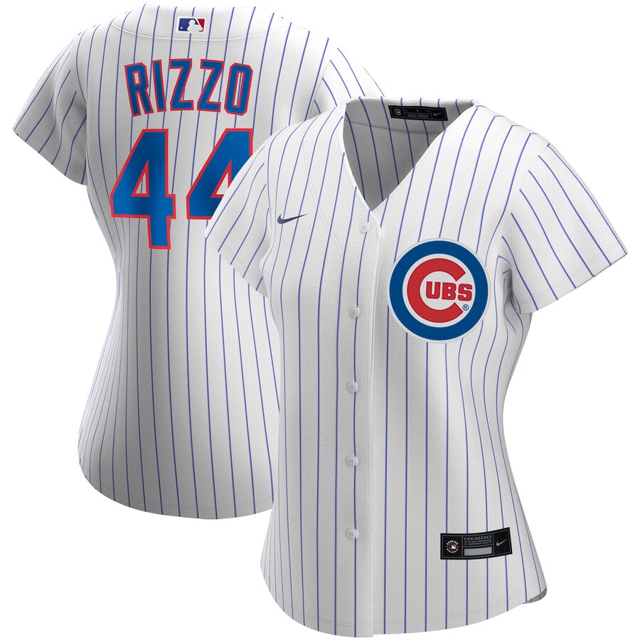 Chicago Cubs #44 Anthony Rizzo Nike Women Home 2020 MLB Player Jersey White